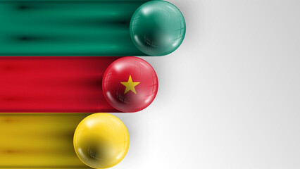 Background flag of Cameroon graphic and label. Element of impact for the use you want to make of it.
