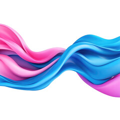 Dynamic wave lines in vibrant blue and pink hues, creating a flowing and energetic visual experience, isolated for emphasis.