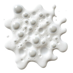 White foam bubbles texture on a clean background, showcasing intricate patterns and soft contours, ideal for design and creative projects.