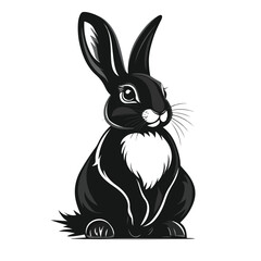 Fototapeta premium Modern Rabbit Vector Logo Design Template for Brand Identity