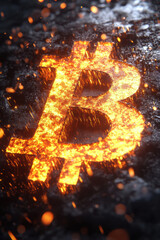 Vibrant BTC Logo with Cinematic Glow