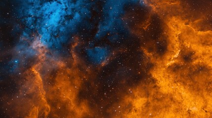 Stunning cosmic landscape with vibrant nebulae and glittering stars