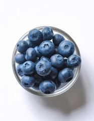 fresh blueberries, isolated on a white background