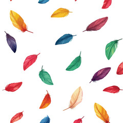 Obraz premium Scattered Multicolored Seamless Illustration Pattern for Creative Projects