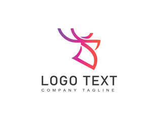 letter Gradient beautiful logo template