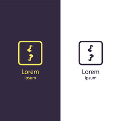 Unique, minimalist logo featuring abstract shapes forming a circular icon. Ideal for branding in creative industries, emphasizing simplicity and modern style.