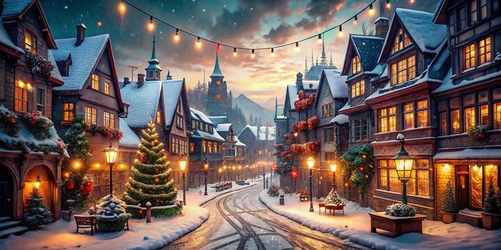 Urban Exploration Christmas Wallpaper - Festive Cityscape in 1920x1080 Resolution for Holiday Spirit