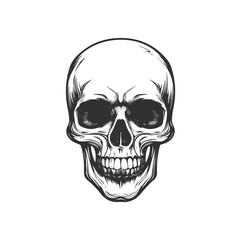 Skull Head Vector Logo Design Template for Graphic Designers