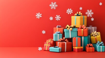 Colorful presents for festive celebrations