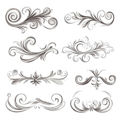Fototapeta premium Elegant Swirl Ornament Stroke for Creative Designs