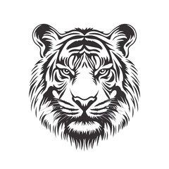 Powerful Tiger Head Vector Logo Design Template for Branding and Apparel