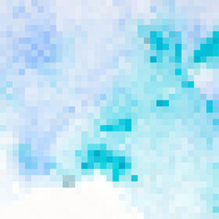 Blue Geometric Square Background Template