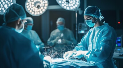 Robotic arms in the operation theatre background robotic surgery background robot in OT background surgical robot background