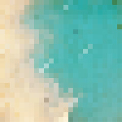 Turquoise Beige Abstract Square Background Illustrator