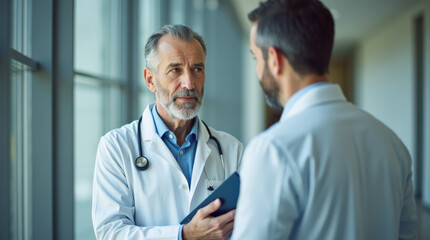 Fototapeta premium Professional Doctor Consultation and Healthcare Advice Stock Photo: Trustworthy Medical Care and Patient Consultation Image