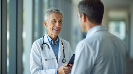 Fototapeta premium Professional Doctor Consultation and Healthcare Advice Stock Photo: Trustworthy Medical Care and Patient Consultation Image