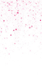 pink stars ,glitter particles and bokeh lights falling on transparent background, png valentine, new year and christmas, social media vertical overlay design element