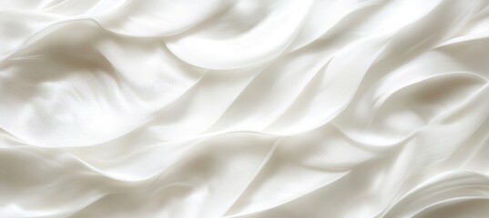 Obraz premium White Silk Satin Fabric Texture Background Soft Luxurious Smooth Elegant Abstract Wedding Material
