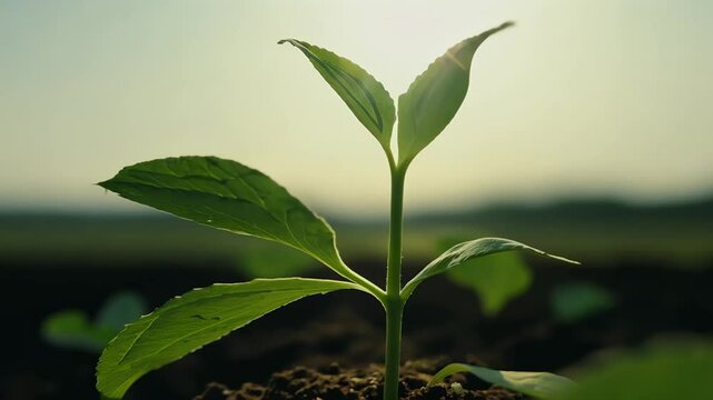 Witness magical timelapse new plant sprouting ground beauty gardening botany highquality 4K footage captures transition day night wonders nature agriculture life spring time lapse farming