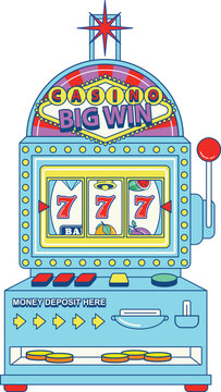 Slot Machine Casino Big Win with Las Vegas sign