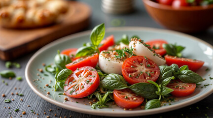 tomato salad with cheese
