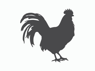 Chicken glyph icon, farm and agriculture, hen vector icon, vector graphics, editable stroke solid sign.