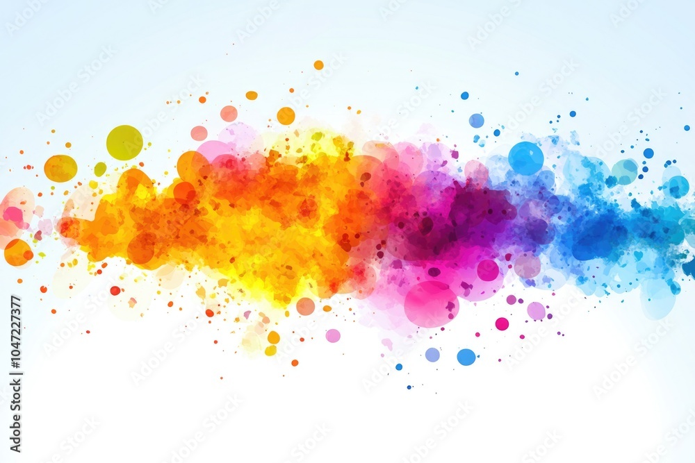Poster A colorful background with watercolor splashes, perfect for adding texture and visual interest to your design