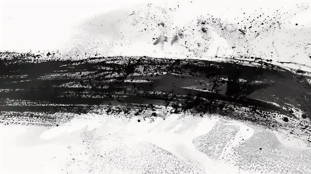 captivating brush stroke transition featuring black white elements 4K footage captures grunge background aesthetics action transitions perfect titles animation effects creative projects