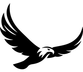 Graphic synthesis of a flying bald eagle