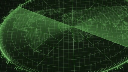 Radar HUD screen green color