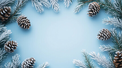 Naklejka premium マツボックリのクリスマス背景