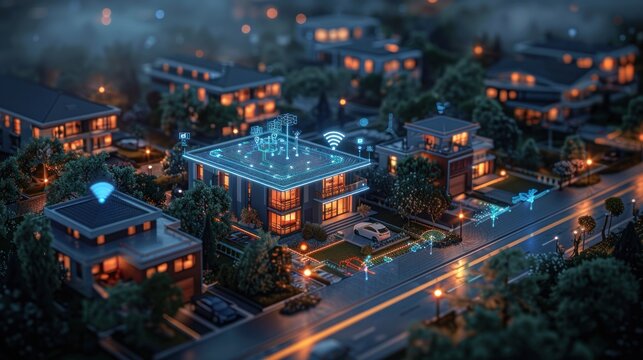 Smart City Concept with Connected Homes
