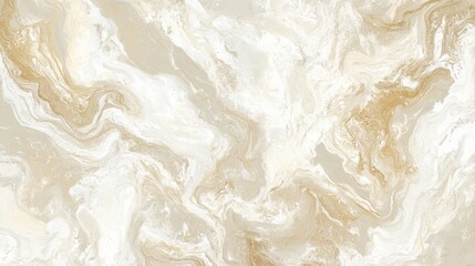 Obraz premium Abstract marble background in beige and white, with soft liquid-like swirls.