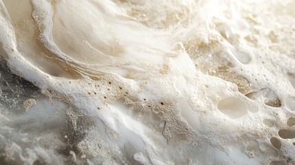 Obraz premium Abstract marble pattern with soft beige and white tones, flowing across the surface.