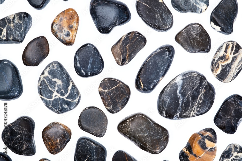 Poster a collection of rocks situated on a clean and bright surface