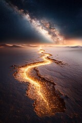 Surreal Vision of the Gobi Desert at Night