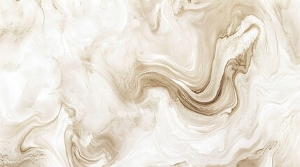 Beige and white marble swirl effect with a fluid-like texture, elegant and calming.