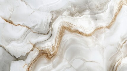 Obraz premium Beige and white marble texture with abstract liquid swirls, soft and fluid design.