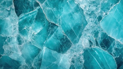 Fototapeta premium Blue-green gemstone texture with intricate clogged marble patterns, polished and seamless.