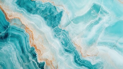 Obraz premium Clogged texture onyx with smooth polished surfaces and intricate blue-green marble patterns.