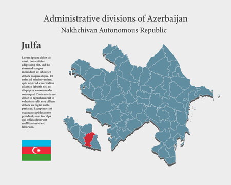 Vector map Azerbaijan, province Julfa