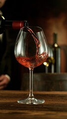 Detail of Red Wine Pouring.