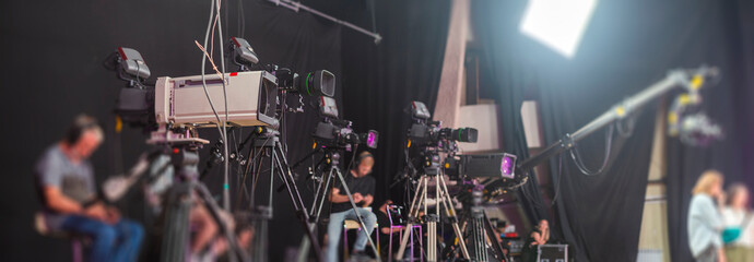 cameras recording concert broadcast