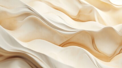 Obraz premium Soft beige marble pattern with flowing, fluid-like texture creating a dynamic look.