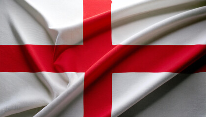 Fototapeta premium England flag waving in the wind. England blowing, soft and smooth silk. Cloth fabric texture ensign background. Use it for national day and country occasions concept