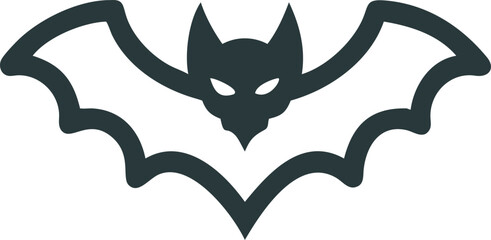 Bat icon vector and color graphic design, Bat logo vector, Animal of bat head vector illustration