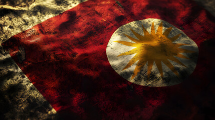 A Beautiful Artistic Interpretation of the Kiribati Flag Displaying its Rich Culture and Heritage