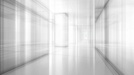 Abstract Glass Reflection Interior Space