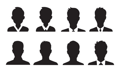pople had icons set silhouette vector, men, ,women, people, 