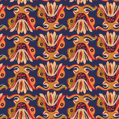 stylized ethnic pattern.